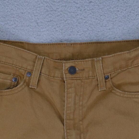 Levi's 513 Jeans Men's 32x28 Straight Fit Flex Stretch Brown Beige - Picture 4 of 15